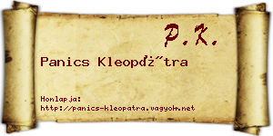 Panics Kleopátra névjegykártya